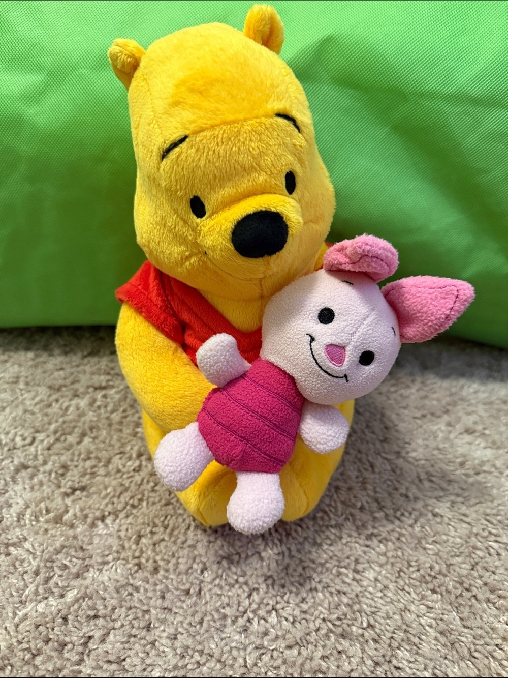Disney Winnie the Pooh & Piglet Plush - Yellow, Red, Pink